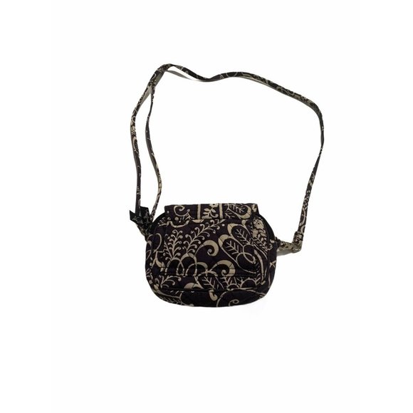 Vera Bradley Crossbody Small Quilted Navy Blue Whi - Picture 6 of 12